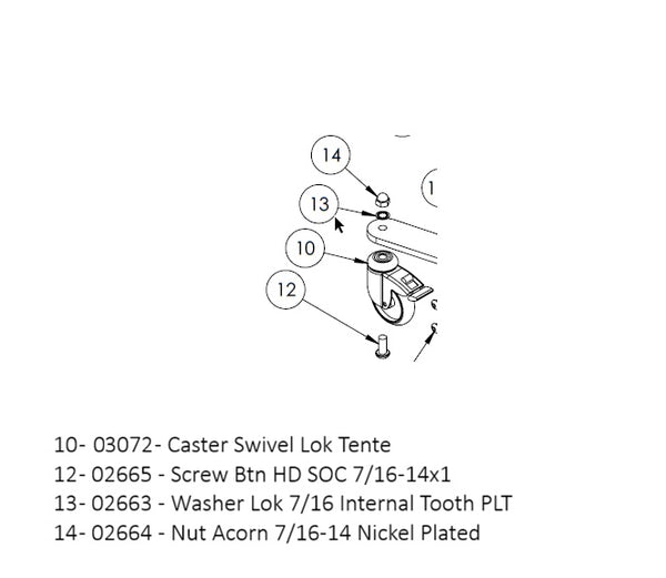 Armedica 03072 - Replacement Casters (4) Kit for Armedica AM Series Tables (Includes Shipping)