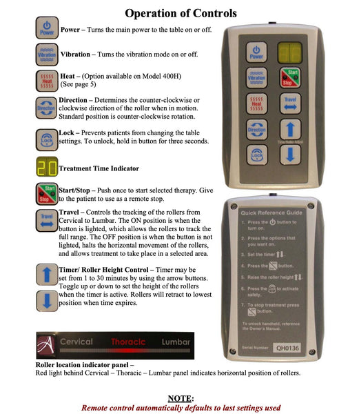 An Armedica 3281 Remote Control for Quantum 400 IST Tables - In Stock Now! (2 to 3 Day Priority Shipping Included) - Core Medical Equipment